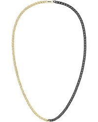 BOSS - Chain Necklace In Black And Gold Tones - Lyst