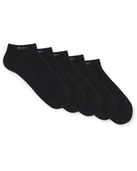BOSS - Vijf Paar Enkelsokken Van Een Katoenmix Met Logo's - Lyst