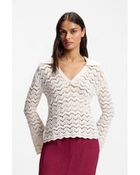 BOSS - V-Neck Sweater - Lyst