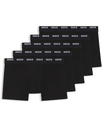 HUGO - 5-Pack Stretch-Cotton Trunks With Logo Waistbands Nos Size: M - Lyst