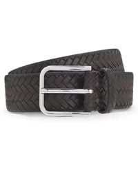 BOSS - Ceinture En Cuir Tressé Avec Boucle À Ardillon - Lyst