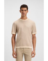BOSS - Relaxed-Fit Jacquard-Knit T-Shirt - Lyst