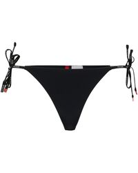 HUGO - Bas de bikini avec liens à nouer sur le côté et logo imprimé - Lyst