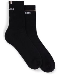 BOSS - Zweier-Pack kurze Socken mit Logo-Details - Lyst