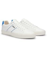BOSS - Cupsole Lace-up Trainers With Contrast Logo - Lyst