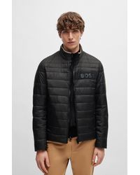 BOSS - Water-repellent Jacket With 3d Logo Tape - Lyst
