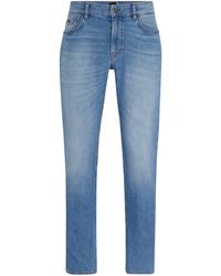 BOSS - Blaue Slim-Fit Jeans aus besonders softem Stretch-Denim - Lyst
