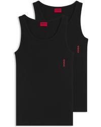 HUGO - Paquete De Dos Camisetas De Tirantes Interiores En Algodón Elástico - Lyst