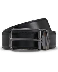 BOSS - Reversible Italian-Leather Belt With Branded Keeper - Lyst
