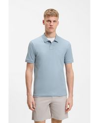 BOSS - Stretch-Cotton Slim-Fit Polo Shirt With Logo Patch - Lyst