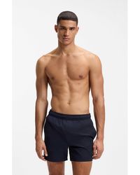 BOSS - Swim Shorts With Double B Monogram Trim - Lyst