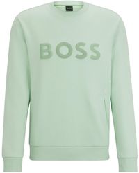 BOSS - Sweatshirt Van Een Katoenmix Met 3d-gevormd Logo - Lyst