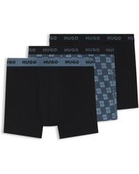 HUGO - Three-Pack Boxer Briefs - Lyst
