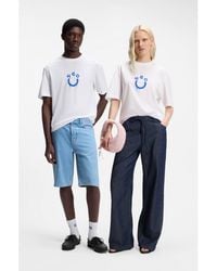 HUGO - Cotton-Jersey T-Shirt With Happy Logo - Lyst
