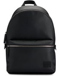 HUGO - Sac à dos en similicuir grainé avec patch logo - Lyst