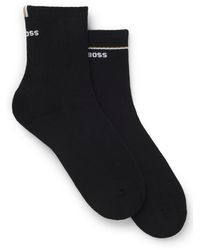BOSS - Two-Pack Of Quarter-Length Socks With Logo Details - Lyst