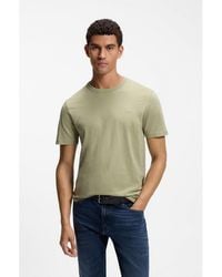 BOSS - Cotton-Jersey T-Shirt With Logo Detail - Lyst