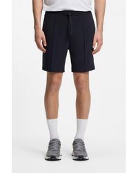 BOSS - Cotton-Blend Shorts With Piped Trims - Lyst