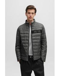 BOSS - Water-repellent Jacket With 3d Logo Tape - Lyst