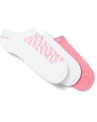 HUGO - Three-Pack Of Ankle Socks With Logo Details - Lyst