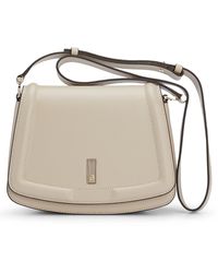 BOSS - Leather Saddle Bag With Signature Hardware And Monogram - Lyst