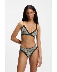 HUGO - Lace-Trim Thong - Lyst
