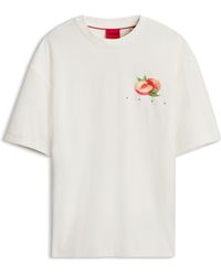HUGO - Cotton-Jersey T-Shirt With Graphic Print - Lyst