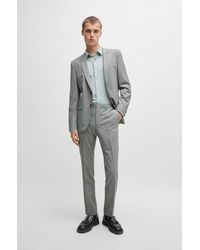HUGO - Extra-slim-fit Suit In Houndstooth Performance-stretch Fabric - Lyst