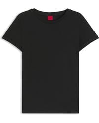 HUGO - T-shirt de pyjama Slim en coton avec imprimé logoté au dos - Lyst