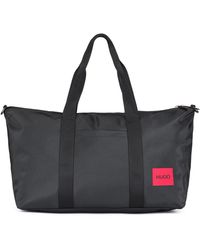 BOSS by HUGO BOSS Structured-nylon Holdall With Red Logo Label - Black