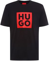 BOSS by HUGO BOSS Organic-cotton T-shirt With New Logo Print - Black