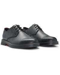 HUGO - Derby-Schuhe Aus Leder Mit Metallösen - Lyst