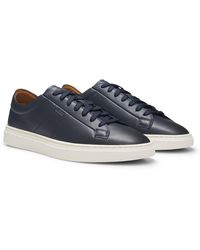 BOSS - Lowtop Sneakers Aus Leder Mit Logo-Prägung - Lyst