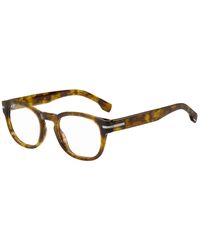 BOSS - Havana-acetate Optical Frames With Signature Silver-tone Detail - Lyst