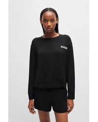 HUGO - Relaxed-fit Pyjama Top With Contrast Logo - Lyst