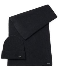 BOSS - Set Regalo Con Berretto E Sciarpa Effetto Glitterato - Lyst