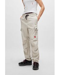 HUGO - Pantalon cargo Regular Fit en coton ripstop - Lyst