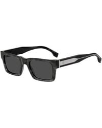 BOSS - Patterned-Acetate Sunglasses With Double B Monogram - Lyst