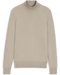 BOSS - Trui Met Hoge Hals Van Katoen En Scheerwol - Lyst