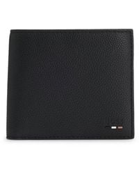 BOSS - Grained Faux-Leather Wallet With Signature-Stripe Trim - Lyst