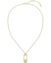 BOSS - Tone Chain Necklace With Double B Monogram Pendant - Lyst