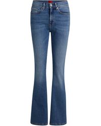HUGO - Ausgestellte Skinny-Fit Jeans aus blauem Super-Stretch-Denim - Lyst
