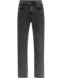 HUGO - Regular-Fit Jeans aus grauem Denim mit mittlerer Bundhöhe - Lyst
