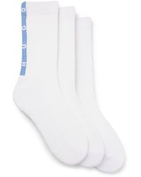 HUGO - Three-Pack Casual Socks With Plush Sole - Lyst