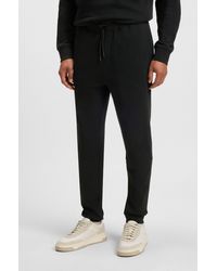BOSS - Cotton-Terry Tracksuit Bottoms With Logo Patch - Lyst