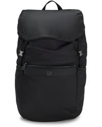 HUGO - Twill Backpack With Stacked Logo - Lyst
