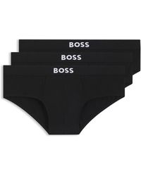 BOSS - Set Van Drie Slips Van Stretchkatoen Met Lage Taille - Lyst