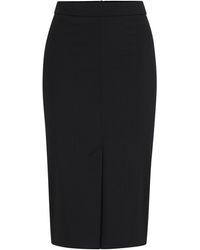 HUGO - Jupe crayon Slim avec tirette de fermeture éclair à logo - Lyst