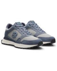 BOSS - Sneakers Mit Veloursleder-Details Und Double-B-Monogramm - Lyst