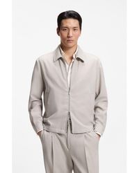BOSS - Relaxed-Fit Zip-Up Jacket - Lyst